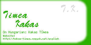 timea kakas business card